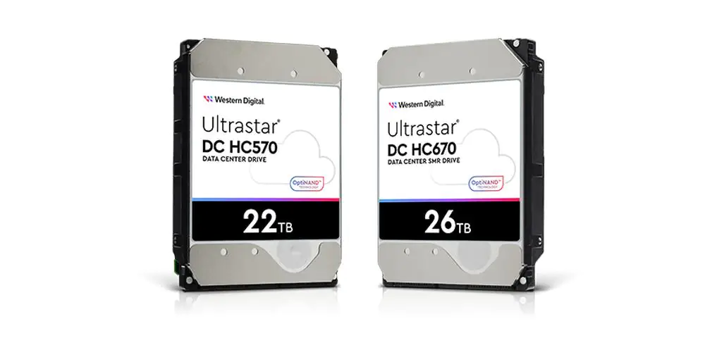 Western Digital обращается к облаку с жесткими дисками CMR емкостью 22 ТБ и SMR емкостью 26 ТБ