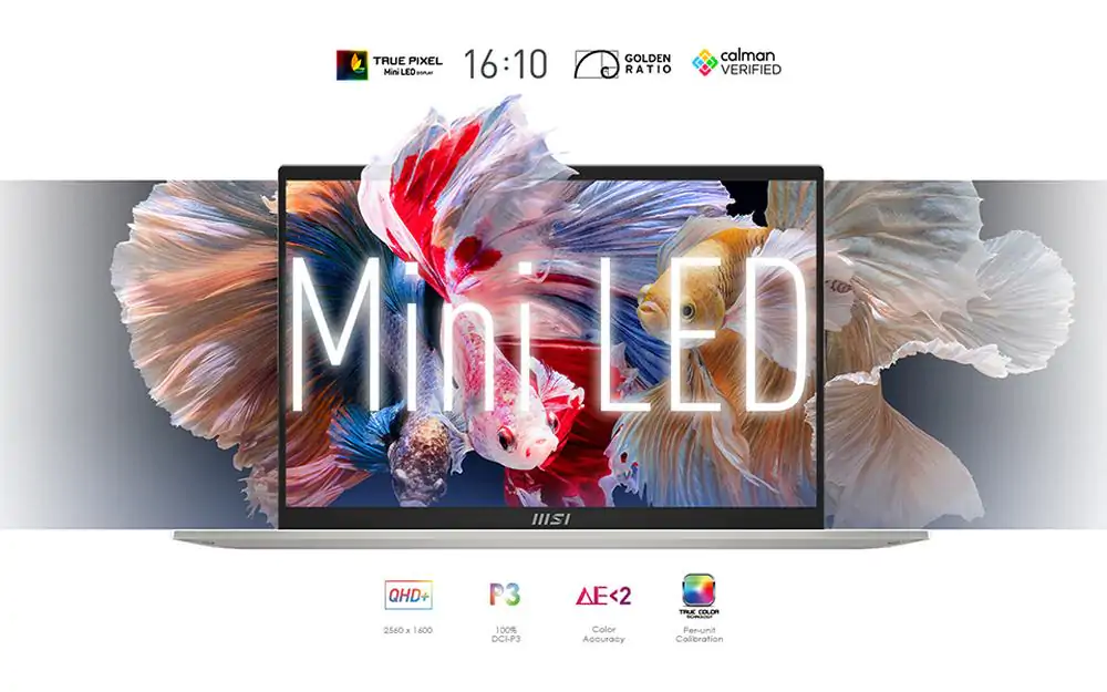 MSI представляет ноутбуки Prestige 16 с мини-светодиодными дисплеями