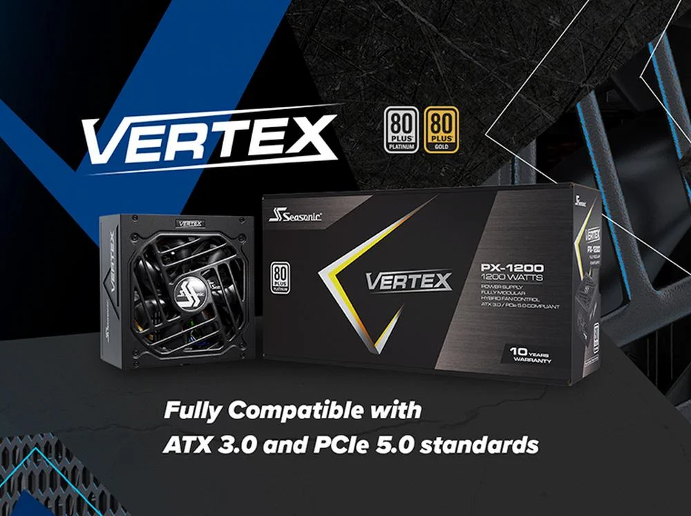 Seasonic анонсирует серию блоков питания Vertex ATX 3.0 и PCIe 5.0