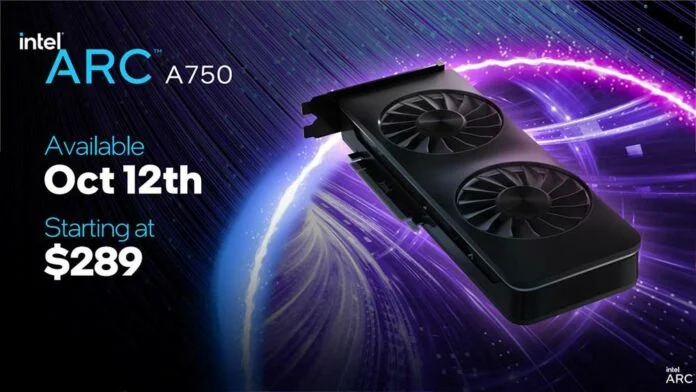 Цена Intel Arc A750 за 289 долларов оставляет GeForce RTX 3060 в затруднительном положении