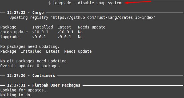 Как использовать Topgrade для обновления пакетов в Linux
