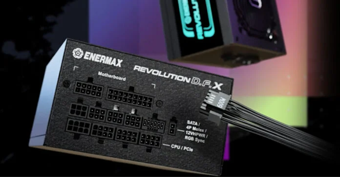 Enermax представляет серию блоков питания Revolution DF X ATX с моделями мощностью до 1600 Вт и родным разъемом 12VHPWR мощностью 600 Вт