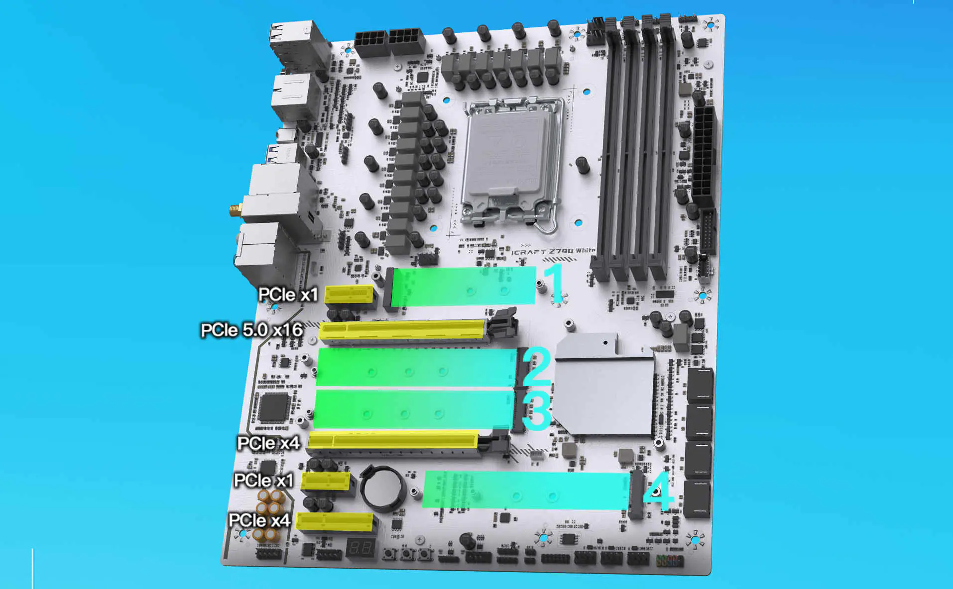 Белая материнская плата MaxSun MS-iCraft Z790 хочет найти место в вашей сборке на зимнюю тематику