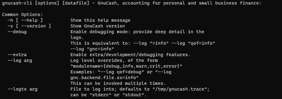 Запустите GnuCash CLI Tool