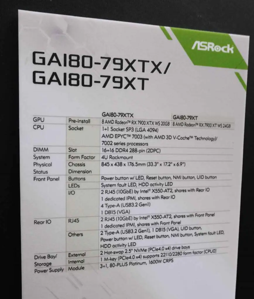 ASRock представляет готовую коробку с восемью графическими процессорами RX 7900 XT и XTX