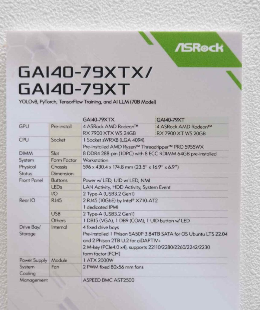 ASRock представляет готовую коробку с восемью графическими процессорами RX 7900 XT и XTX