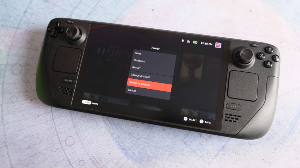 Как войти в режим рабочего стола Steam Deck