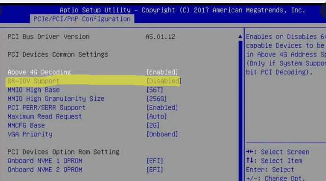 Как включить SR-IOV из прошивки BIOS/UEFI вашей материнской платы