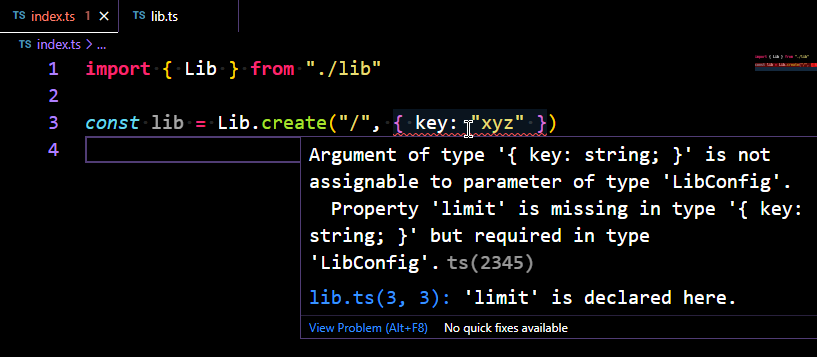 Рис. 2: ошибка рефакторинга TypeScript