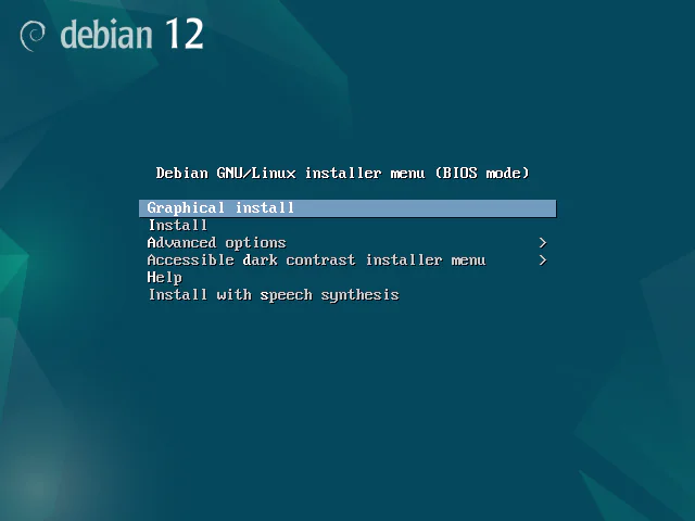 Начать установку Debian