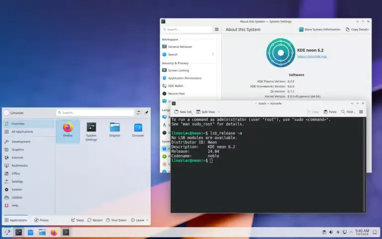 KDE neon переведен с Ubuntu ‘Jellyfish’ на ‘Numbat’