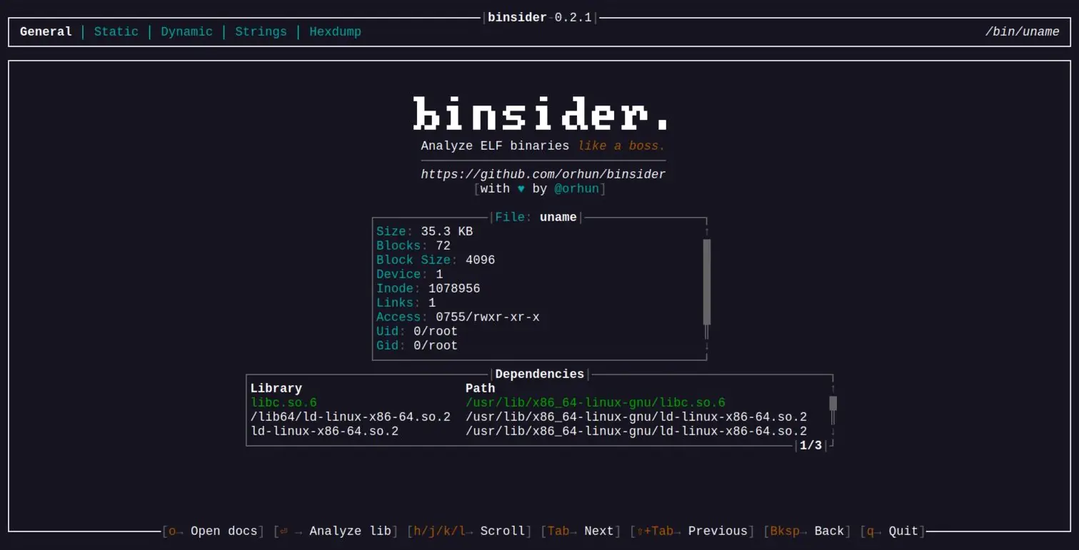 Как анализировать двоичные файлы ELF с помощью Binsider в Linux