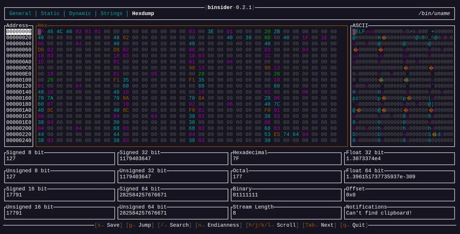 Как анализировать двоичные файлы ELF с помощью Binsider в Linux