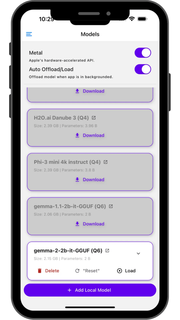 Раздел Моделей