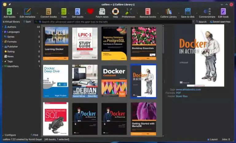 Инструмент управления электронными книгами Calibre 7.22.