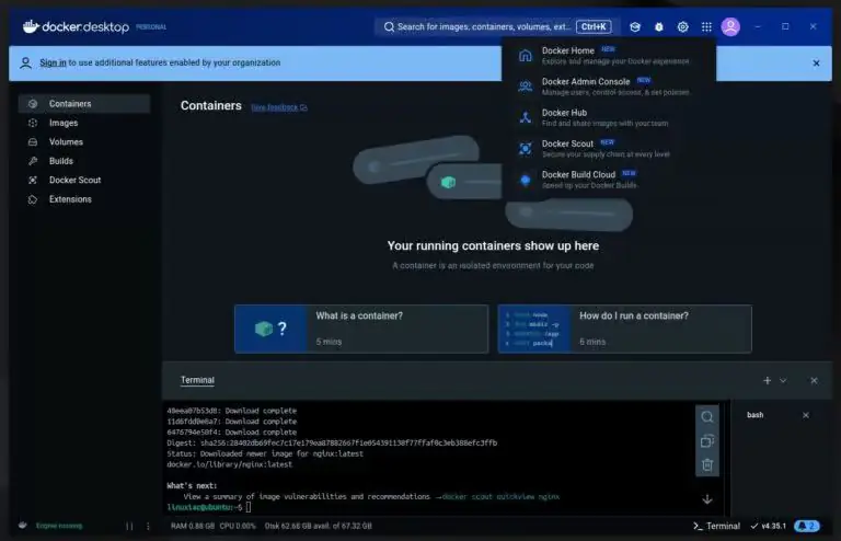 Docker Desktop 4.35