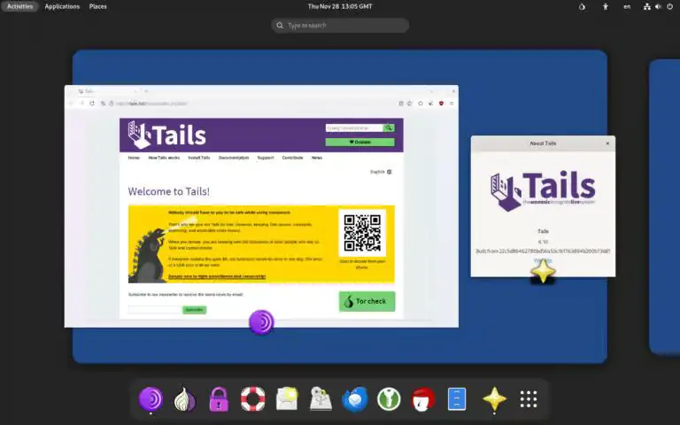 Выпущена версия Tails 6.10 с обновлениями для браузера Tor и Thunderbird