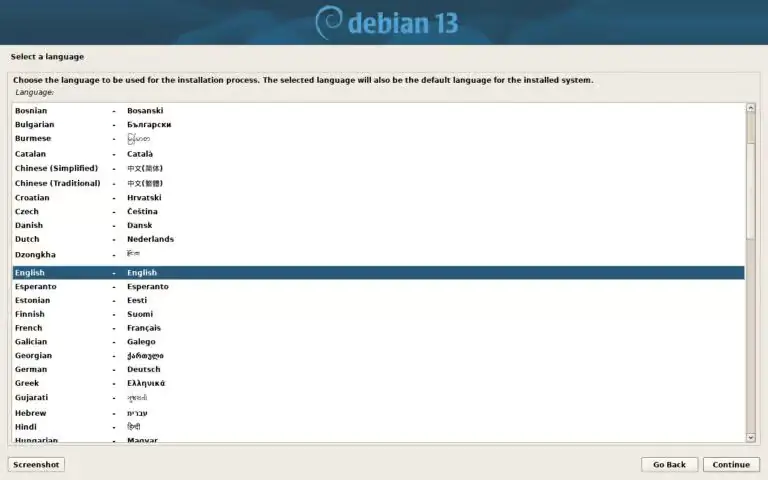 Установщик Debian 13 ‘Trixie’