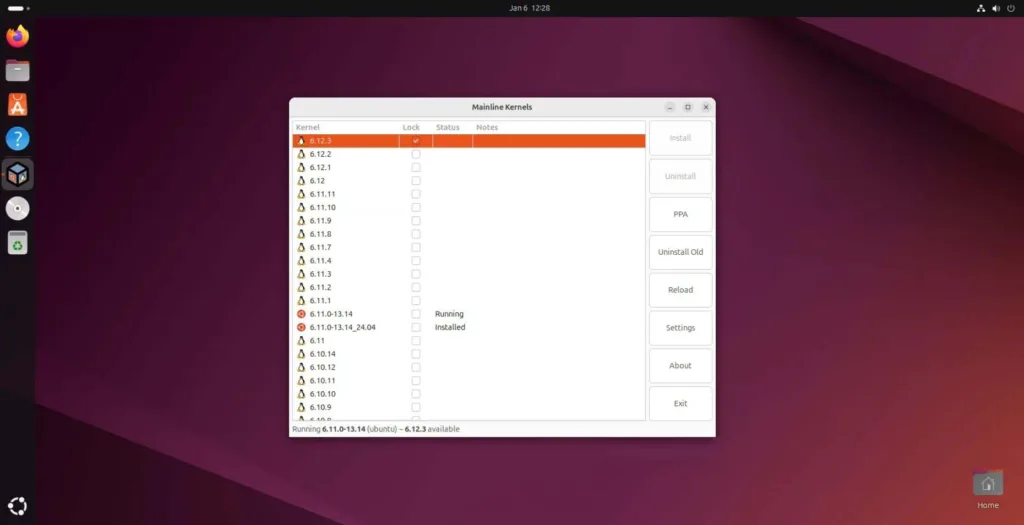 Как установить ядро Linux 6.12 LTS в Ubuntu 24.04 LTS и Ubuntu 24.10