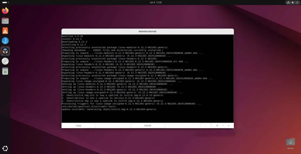 Как установить ядро Linux 6.12 LTS в Ubuntu 24.04 LTS и Ubuntu 24.10