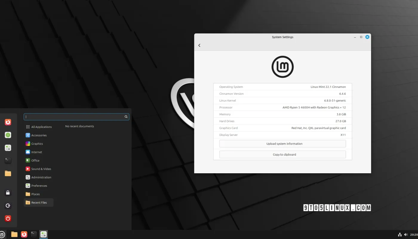 Linux mint 22.1 xia