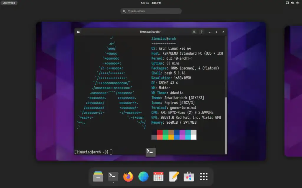 Arch Linux – дистрибутив Linux с плавающим выпуском.