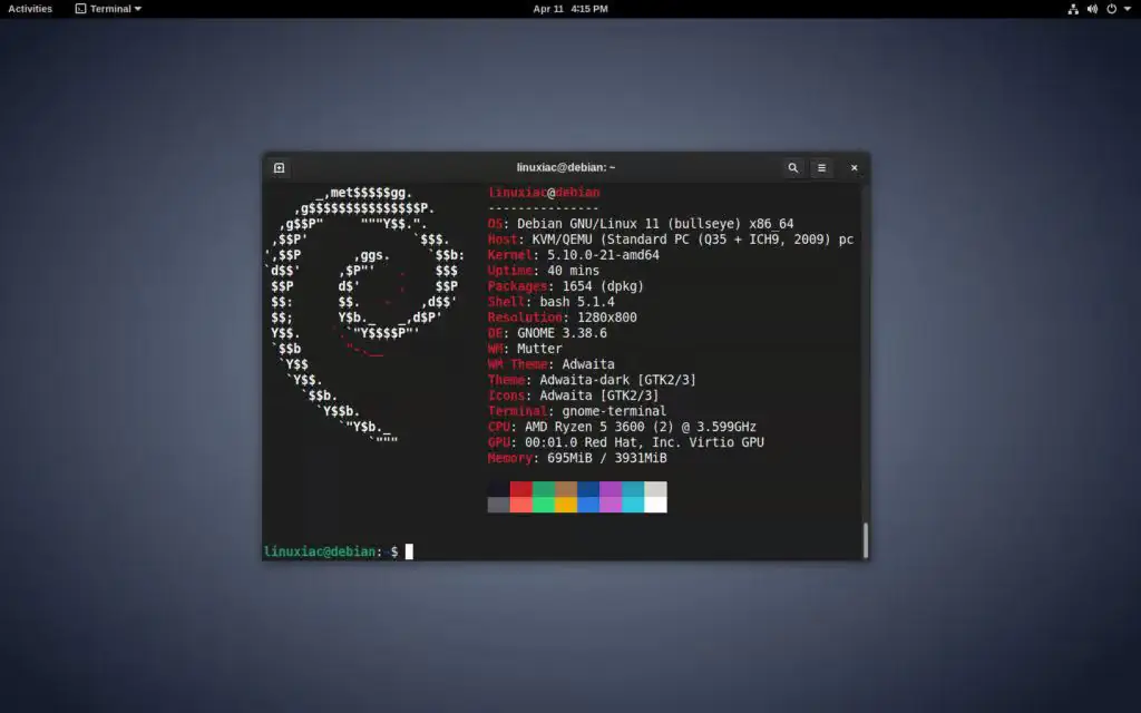 Debian 11.6 — дистрибутив Linux с промежуточным выпуском.