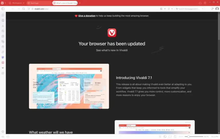 Браузер Vivaldi 7.1