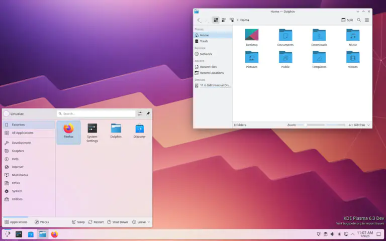 Выпущена бета-версия среды рабочего стола KDE Plasma 6.3