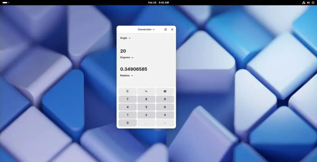 Новый режим преобразования в GNOME Calculator 48 beta