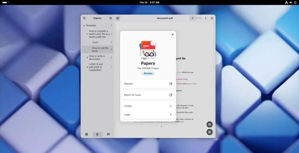 Papers - это новый просмотрщик документов по умолчанию в GNOME 48 beta