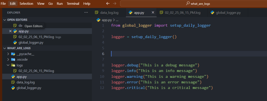 Как ведутся логи в программировании