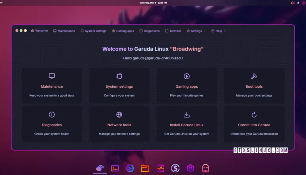 Garuda Linux «Broadwing» выпущен с новой версией Mokka и новым приложением «Добро пожаловать»