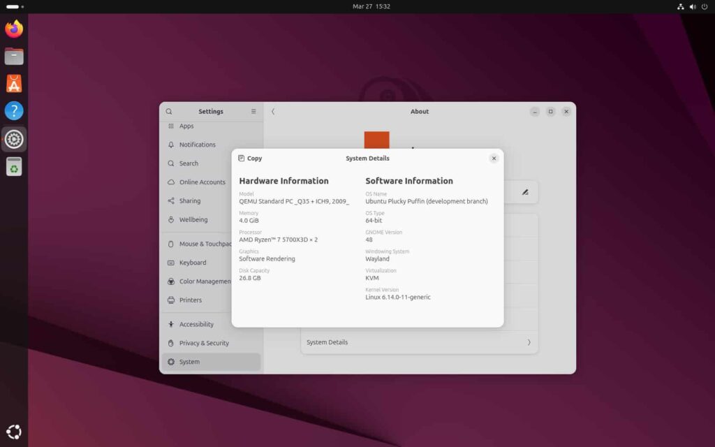 Первый взгляд на Ubuntu 25.04 (Plucky Puffin) Beta