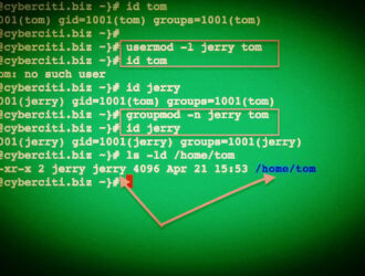 Как изменить оболочку входа пользователя, UID или домашний каталог с помощью Usermod