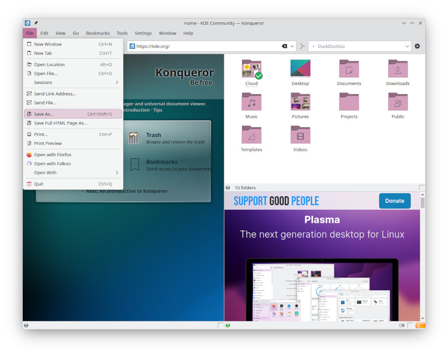 KDE Gear 25.04: обновлены приложения KDE с Dolphin