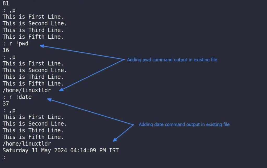 Как использовать ed (Стандартный редактор строк) в Unix / Linux