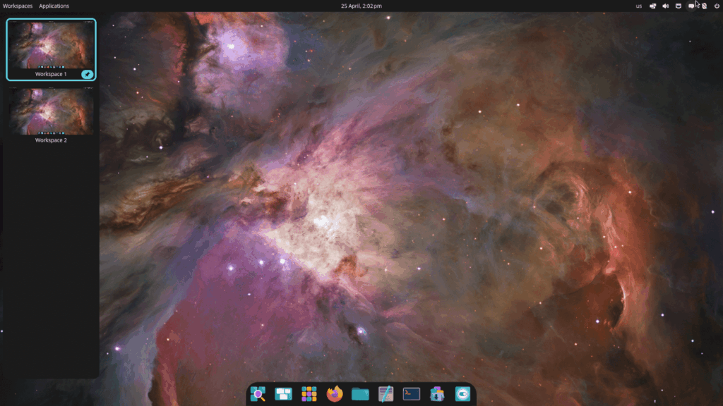 Закрепление рабочих пространств в COSMIC