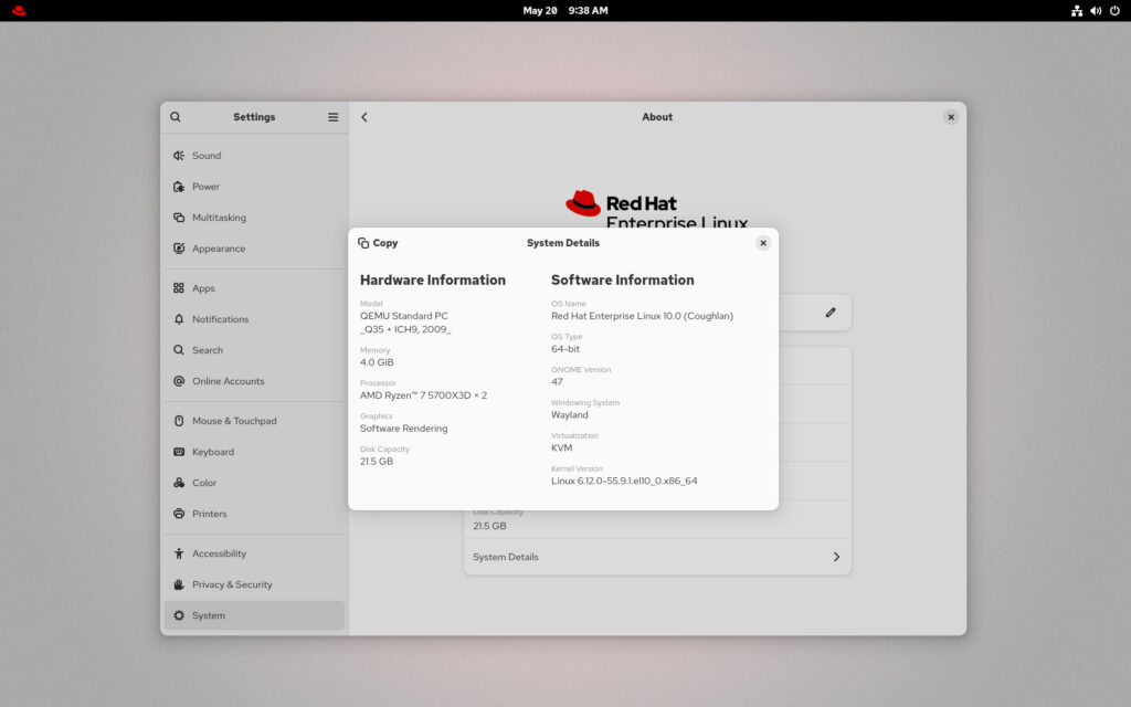 Red Hat Enterprise Linux 10