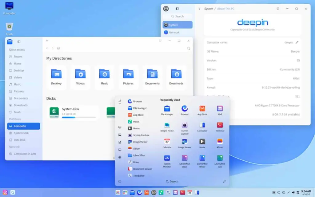 Deepin 25 выходит как неизменяемый релиз Linux