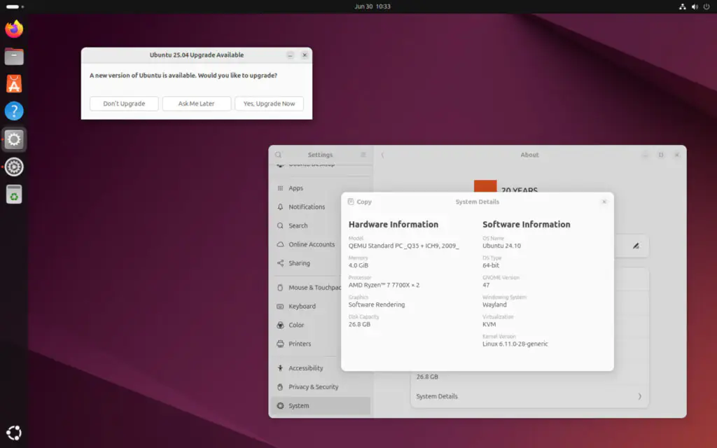 Ubuntu 24.10 (Oracular Oriole)