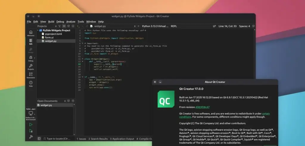Выпущена IDE Qt Creator 17 с открытым исходным кодом и существенными изменениями для проектов