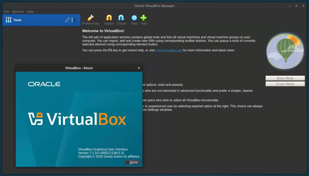 VirtualBox 7.1.10