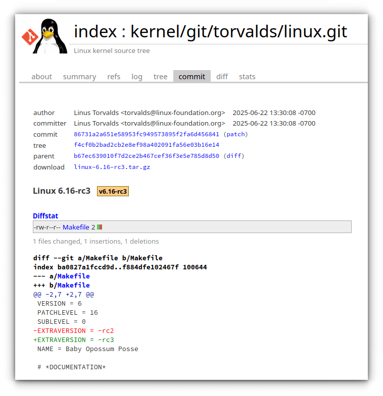Кандидат в релизную версию ядра Linux 6.16 3