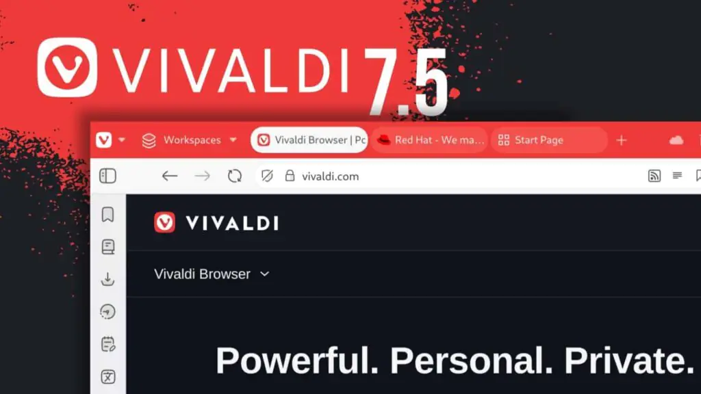 Браузер Vivaldi 7.5 вышел с цветными вкладками