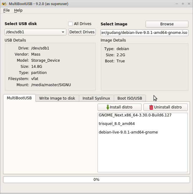 MultibootUSB — создание мультизагрузочного USB-диска