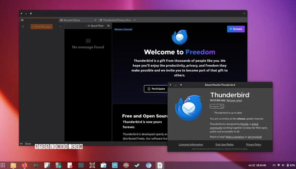 Почтовый клиент Thunderbird 141 с открытым исходным кодом добавляет функцию «Архивировать» в уведомления