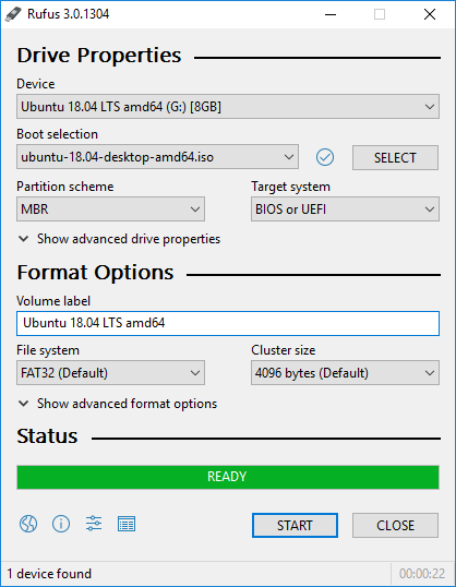 Rufus — создание загрузочных USB-накопителей