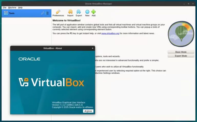 VirtualBox 7.1.12