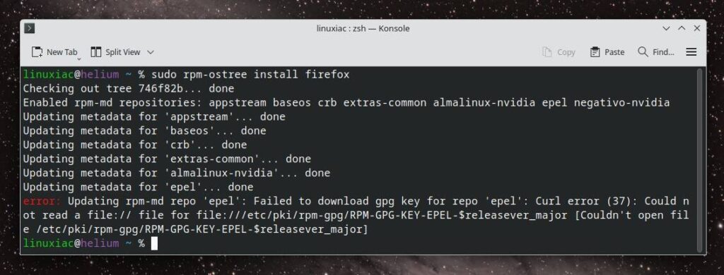 Пытаюсь установить Firefox.
